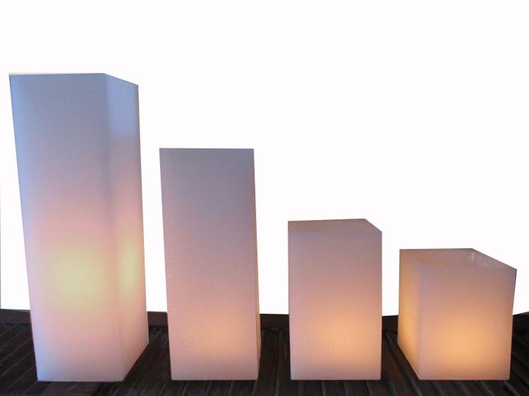 4 Velas Luminária Quadrada de Chão Casamento E Corredor Encanto Velas