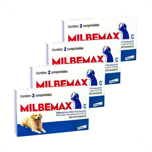 Imagem de 4 Vermifugo Milbemax Para Cães De 5 A 25kg C/ 2 Comprimidos