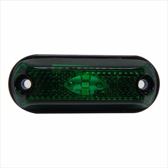 Imagem de 4 x Lanterna Delimitadora Lateral Carreta Caminhão Baú 3leds Esmeralda (Verde)