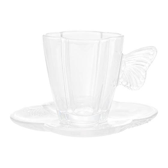 Imagem de 4 Xícaras De Café De Vidro Com Pires Butterfly - Wolff