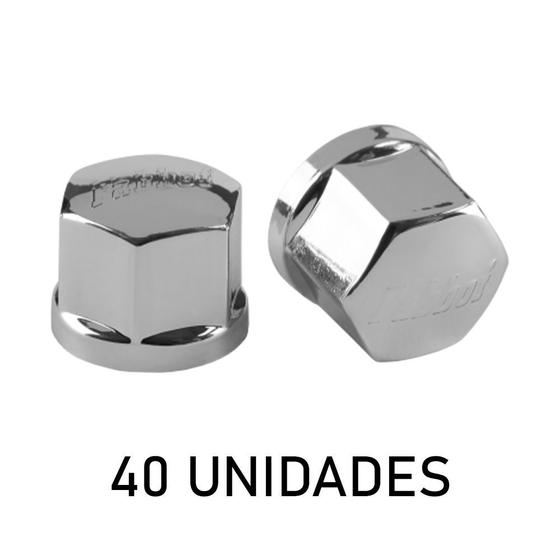 Imagem de 40 Capa Plástica Cromada para Porca de Roda 22mm - Fabbof