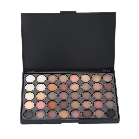 Imagem de 40 cores Paleta de sombras arco-íris Matte Glitter Shimmer Eyeshadow Palette Kit de Maquiagem fácil de usar Sombra