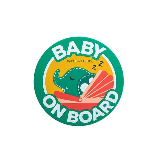 Imagem de 40 Etiquetas Baby on Board P/ carro vidro elefante Ollie