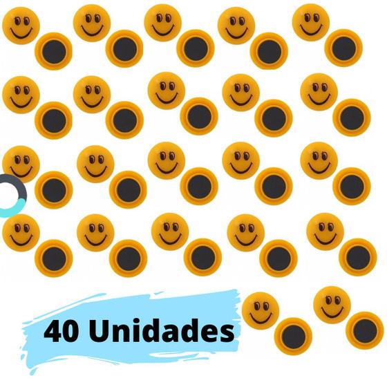 Imagem de 40 Imas Botton Emoji Para Painel Magnético Fotos Geladeira