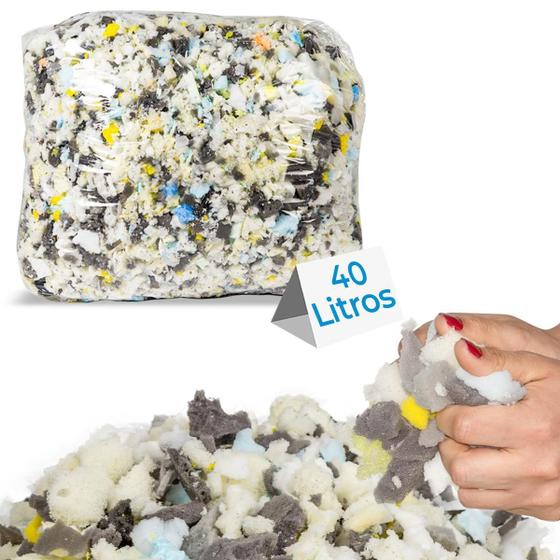 Imagem de 40 Litros Flocos De Espuma Para Enchimento Almofada Puff