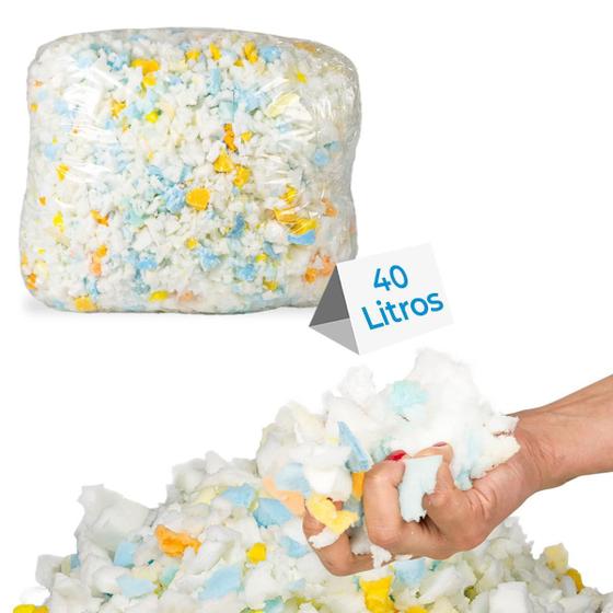 Imagem de 40 Litros Flocos De Espuma Para Enchimento Almofada Puff