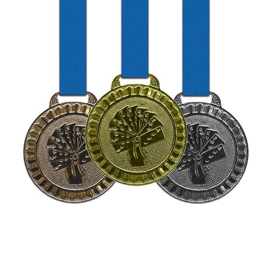 Imagem de 40 Medalhas Baralho Metal 44mm Ouro Prata Bronze