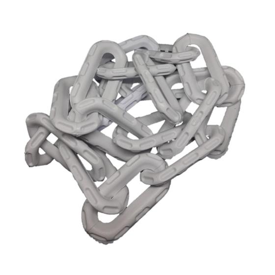 40 Mt Corrente Plástica Isolamento Calha Chuva Elo P Branco - Fmold Imagem de 40 Mt Corrente Plástica Isolamento Calha Chuva Elo P Branco