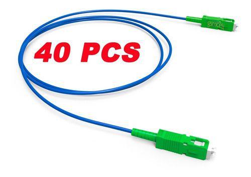Imagem de 40 X Cordão Óptico Patch Sc/apc X Sc/apc 1 Mt Homologado Nfe