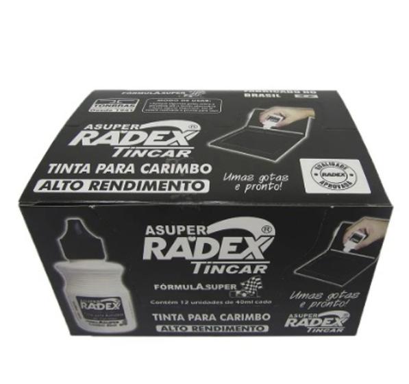 Imagem de 40ml azul ou preto - Radex KIT c/ 12