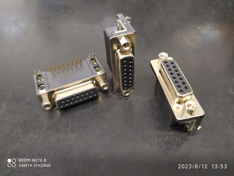 Imagem de 40x Conector Db15 Femea 90 Pci Longo Com Retenção