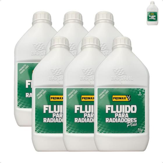 Imagem de 434247 Fluido Para Radiador Bardahl Promax Plus 1 Litro Kit C/6