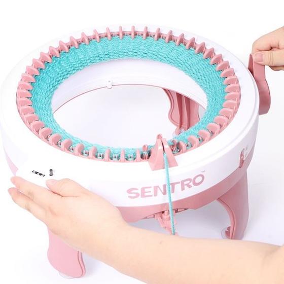 Imagem de 48 agulhas de máquina de tricô de lenço alto (rosa)