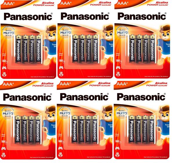 Imagem de 48 Pilhas Alcalinas Panasonic Palito Aaa (12 Cartelas)