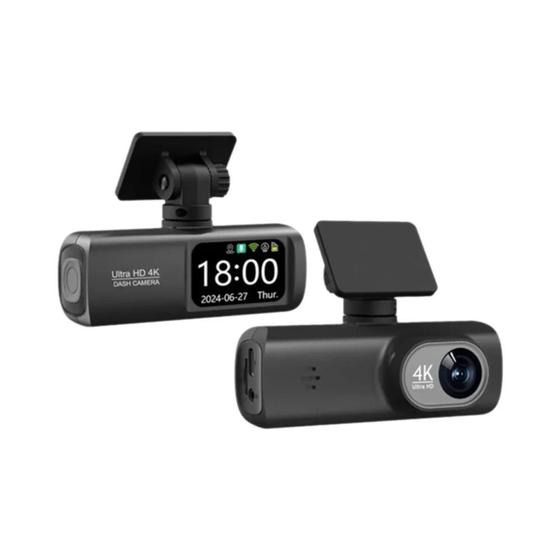 Imagem de 4k Lente Dupla Dash Cam 1080p Câmera Traseira Wifi Gps Monitoramento De Estacionamento 24 Horas