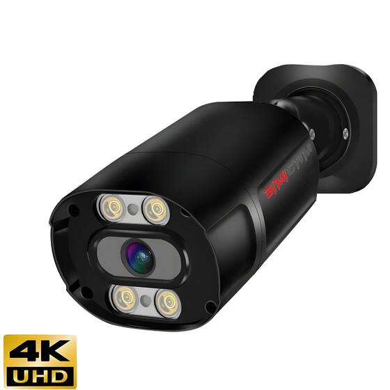 Simicam Camera 4K Ultra HD Outdoor IP Turret Camera 8MP PoE Onvif 100ft Visão Noturna ...