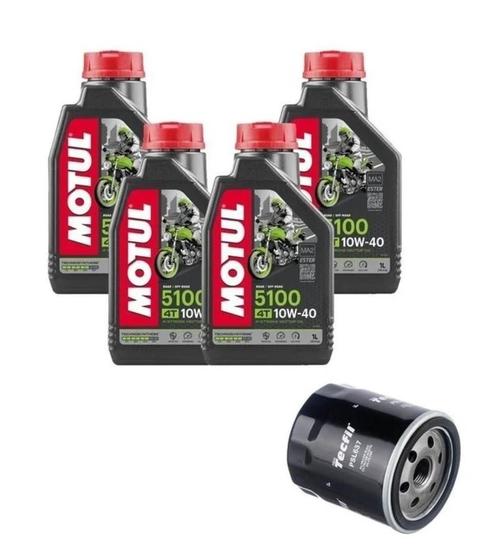 Imagem de 4L Motul 5100 10W40 + Filtro Tecfil Psl 637 Harley Davidson