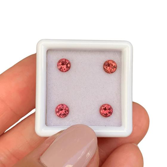 Imagem de 4ø Turmalina Rubelita Brilhante ø4mm 1,22ct