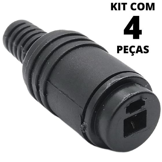 Imagem de 4un Conector Plug Paf Din 2 Pinos Femea Philips Akai Grundig Marantz Sansui Telefunken