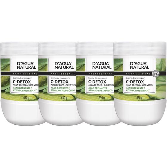 Imagem de 4UN Creme Massagem Detox Desintoxicante 650G D'agua Natural