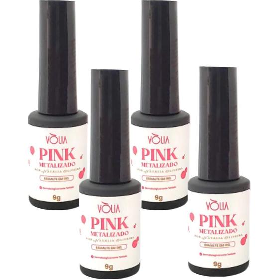 Imagem de 4UN Esmalte em Gel Pink Metalizado 9g Volia