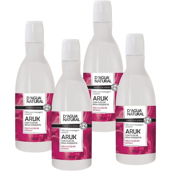 Imagem de 4UN Óleo Massagem Corporal Rosa Mosqueta 300ml Dagua Natural