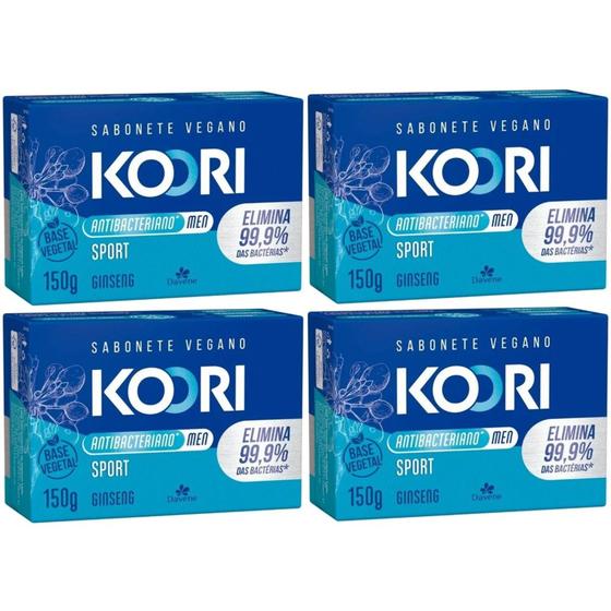 Imagem de 4UN Sabonete Vegetal Koori Antibac Sport Barra 150g Davene