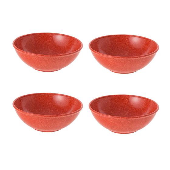 Imagem de 4un Tigela bowl 1lt salada petiscos Vermelho 18,5cm