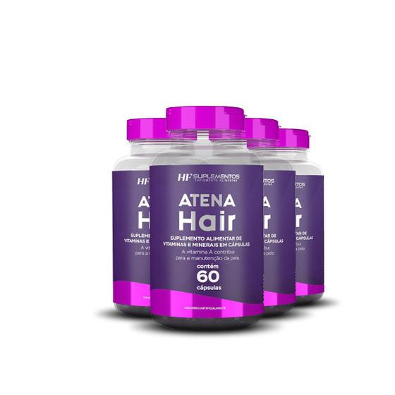 Imagem de 4X Atena Hair Skin Nails Hf Suplementos 60Caps