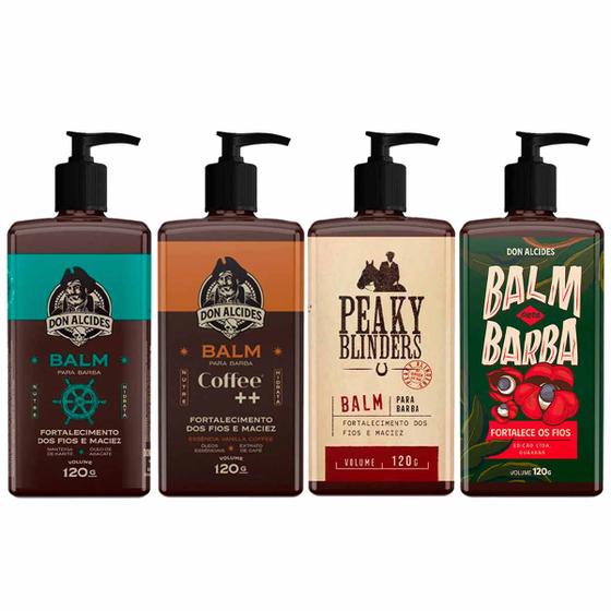 Imagem de 4x Balm Calico Coffee Peaky Guaraná Para Barba Don Alcides