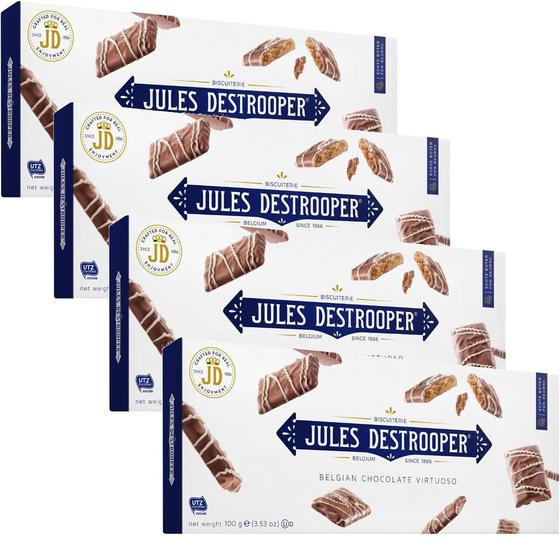 Imagem de 4X Biscoito Belga Jules Destrooper Chocolate Thins 100G