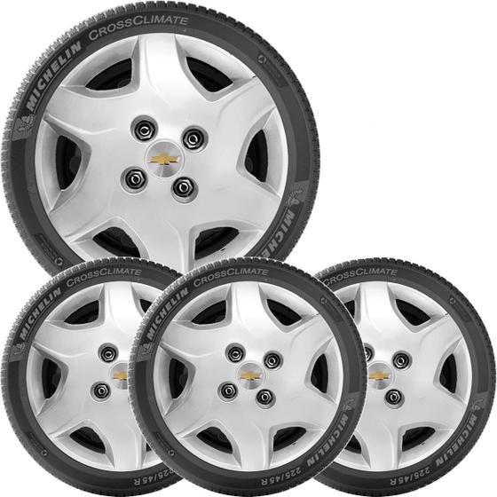 Imagem de 4x Calota Chevrolet Celta Corsa Aro 13 com Emblema 042cb