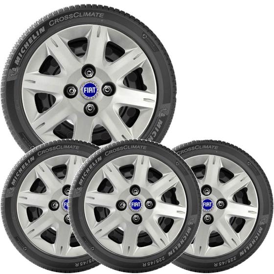Imagem de 4X Calota Fiat Elba Premio Siena Aro 13 Com Emblema 072Cb
