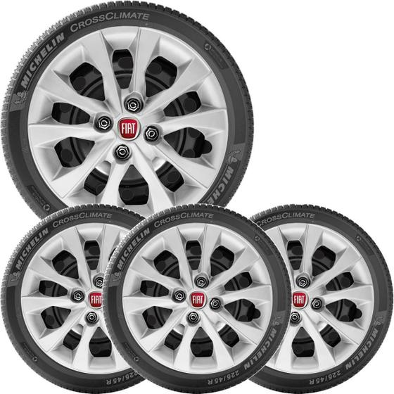 Imagem de 4X Calota Fiat Mobi Argo Palio Aro 14 Com Emblema 293Cb