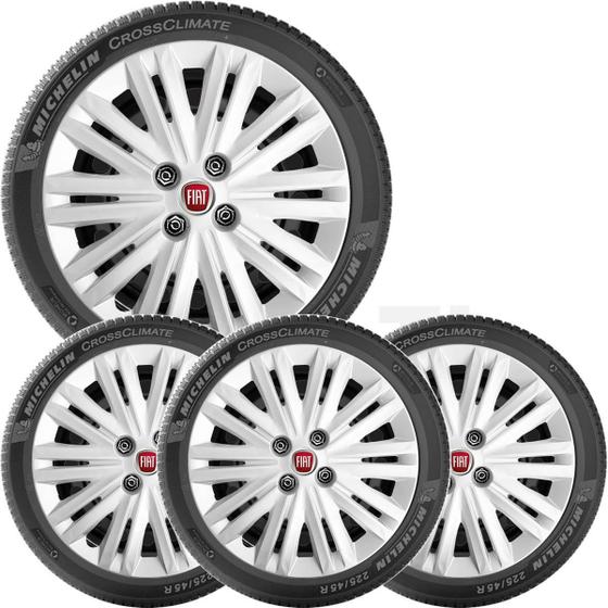 Imagem de 4X Calota Fiat Punto Idea Siena Aro 15 Com Emblema 208Cp