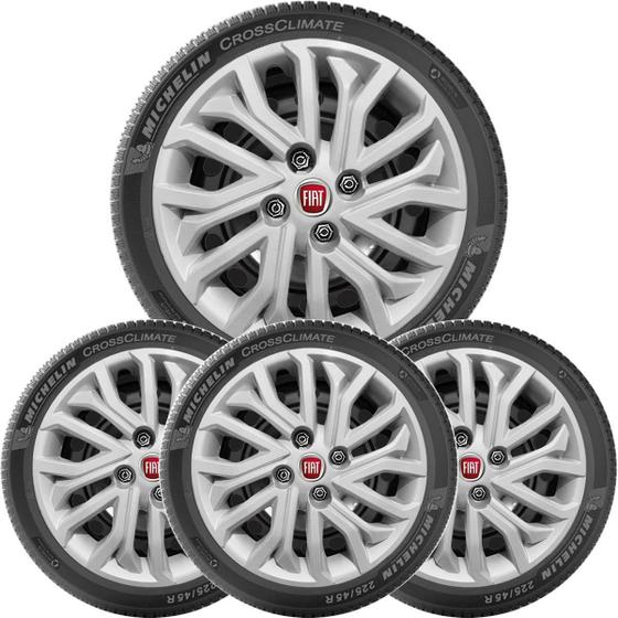 Imagem de 4X Calota Fiat Punto Palio Grand Siena Aro 15 Com Logo 296Cp