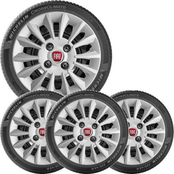 Imagem de 4X Calota Fiat Uno Palio Siena Aro 14 Com Emblema 211Cb