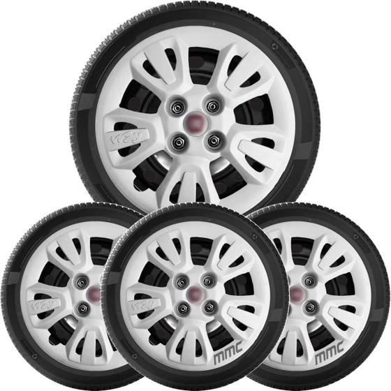 Imagem de 4x Calota Fiat Uno Way Aro 14 Emblema Original 079cb