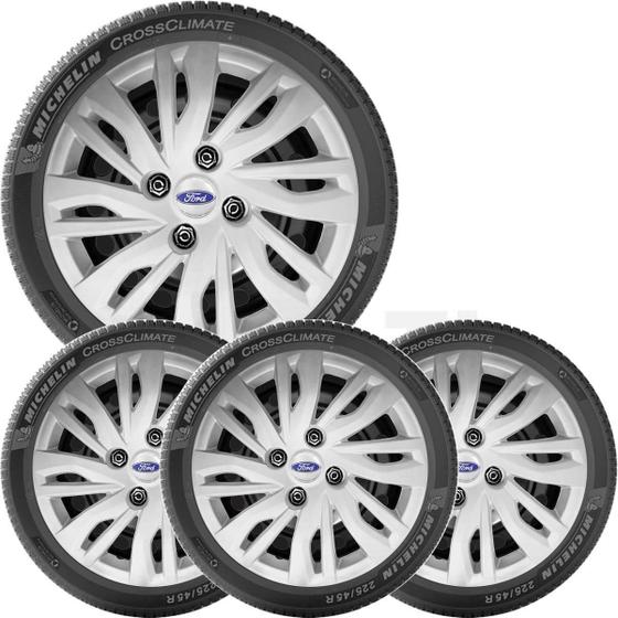 Imagem de 4X Calota Ford Ka Novo 2019 A 2022 Aro 14 Com Emblema 344Cb