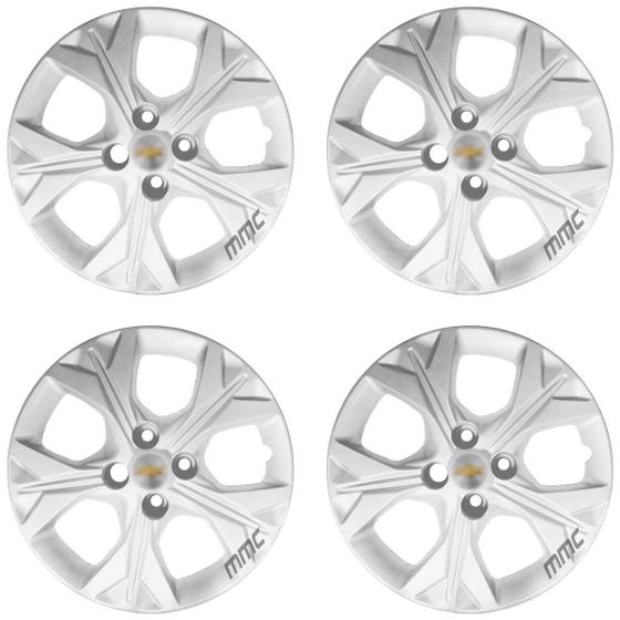 Imagem de 4X Calota Onix Prisma Todos Aro 14 Prata Melhor Preço