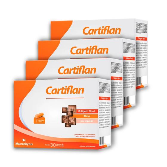 Imagem de 4x Cartiflan 475mg 30cáp Macrophytus  Articulações