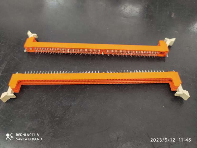 Imagem de 4x Conector Slot Para Memoria  Ddr2 - 2,5v Laranja