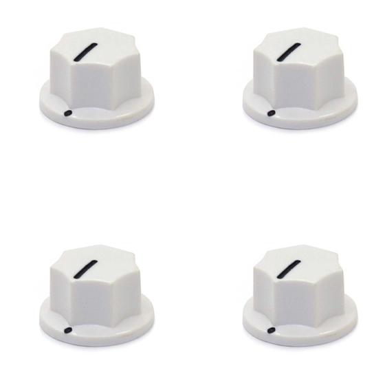 Imagem de 4x Knob Branco com Parafuso Padrão MXR - MF-B00