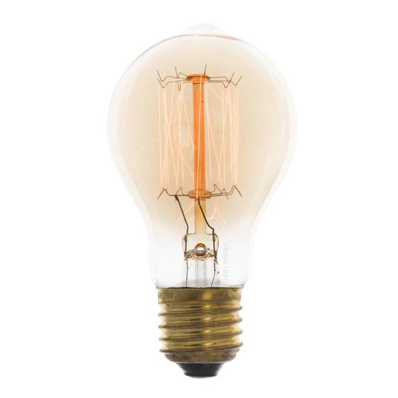 Imagem de 4X Lâmpada Filamento De Carbono Poptem A19 40W 110V