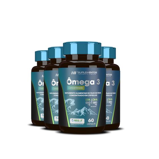 Imagem de 4x OMEGA 3 CONCENTRADO 60 CAPS HF SUPLEMENTOS