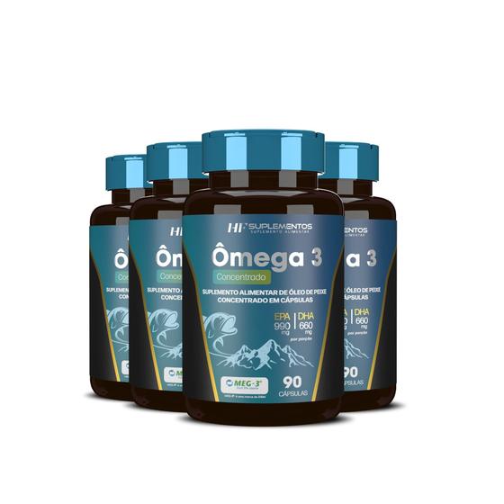 Imagem de 4X Omega 3 Concentrado 90 Caps Hf Suplementos