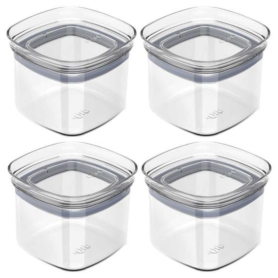 Imagem de 4X Porta Temperos Pote 450Ml Organizador Ou Block Hermético