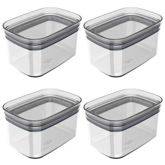 Imagem de 4X Pote Para Temperos Alimentos 650Ml Ou Block Hermético