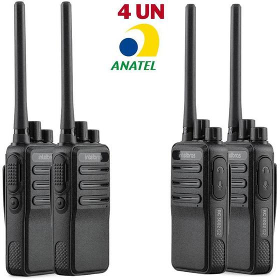 Imagem de 4X Rádio Comunicador Intelbras Rc3002 G2 - Walkie Talkie Ht