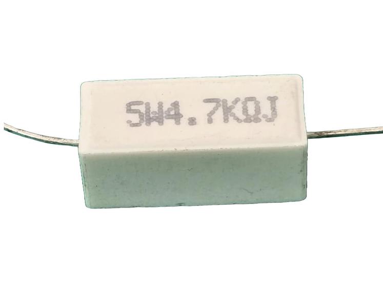 Imagem de 4x Resistor 4k7 5w 5% Porcelana